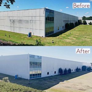 Pure Power Technologies Manufacturing Plant before and after Low Pressure Wash